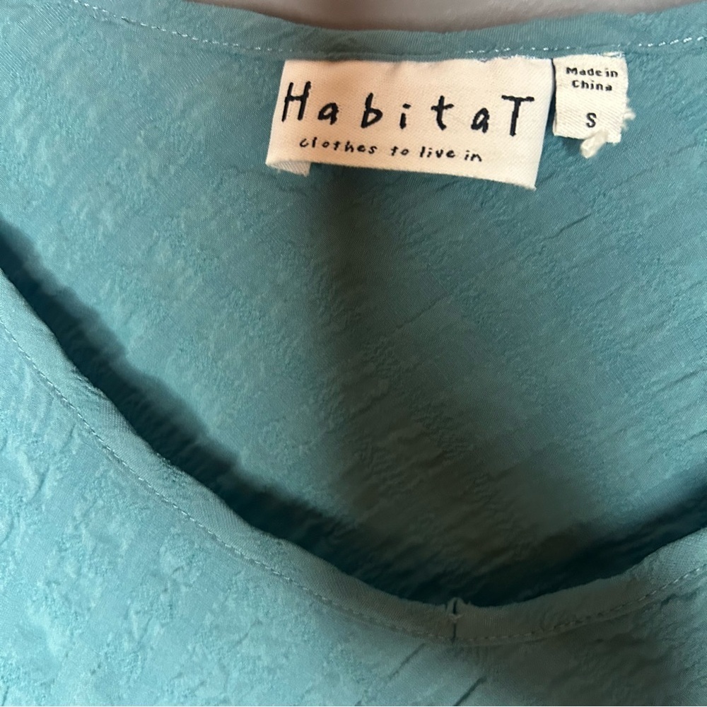 Habitat Teal Textured Long Sleeve Top size small - Picture 7 of 11